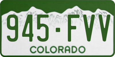 CO license plate 945FVV