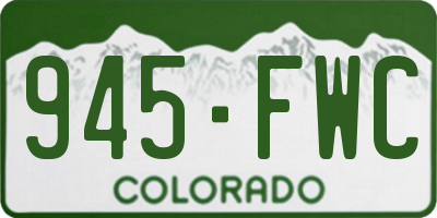 CO license plate 945FWC