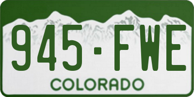 CO license plate 945FWE