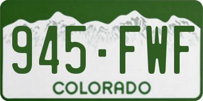 CO license plate 945FWF