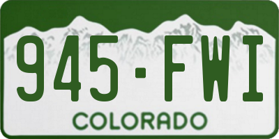 CO license plate 945FWI