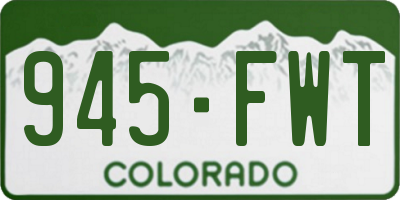 CO license plate 945FWT