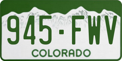 CO license plate 945FWV