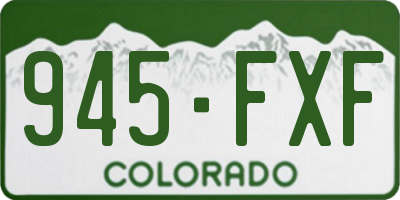 CO license plate 945FXF