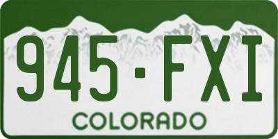 CO license plate 945FXI
