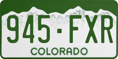 CO license plate 945FXR