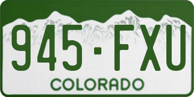 CO license plate 945FXU