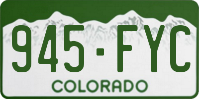 CO license plate 945FYC