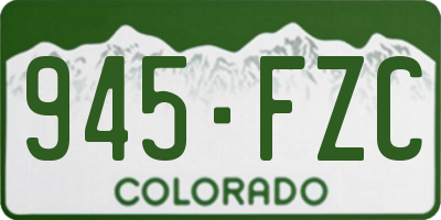 CO license plate 945FZC