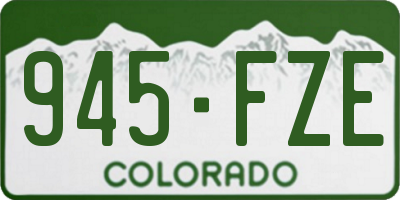 CO license plate 945FZE