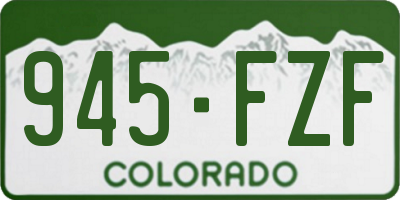 CO license plate 945FZF