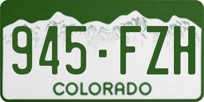 CO license plate 945FZH