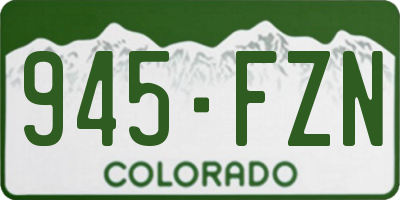 CO license plate 945FZN