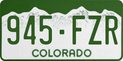 CO license plate 945FZR