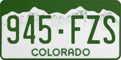 CO license plate 945FZS