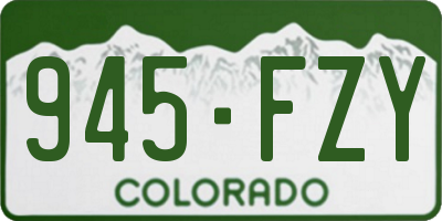CO license plate 945FZY