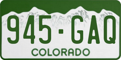 CO license plate 945GAQ