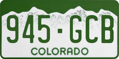 CO license plate 945GCB