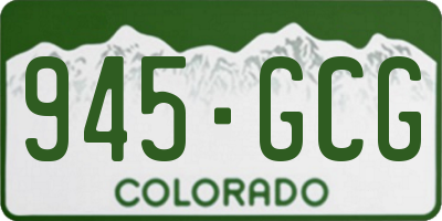 CO license plate 945GCG