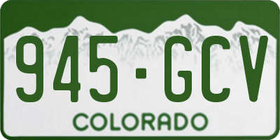 CO license plate 945GCV