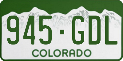 CO license plate 945GDL