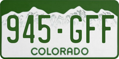 CO license plate 945GFF