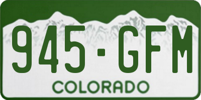 CO license plate 945GFM