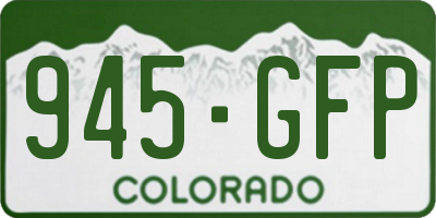 CO license plate 945GFP