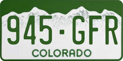 CO license plate 945GFR