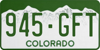 CO license plate 945GFT