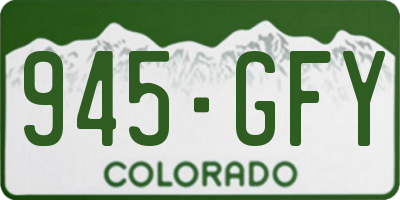 CO license plate 945GFY