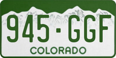 CO license plate 945GGF