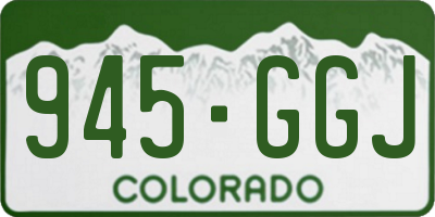 CO license plate 945GGJ