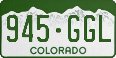 CO license plate 945GGL