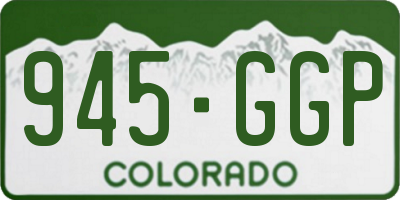 CO license plate 945GGP