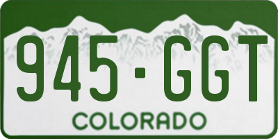 CO license plate 945GGT