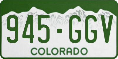 CO license plate 945GGV