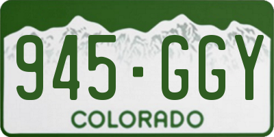 CO license plate 945GGY