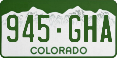 CO license plate 945GHA