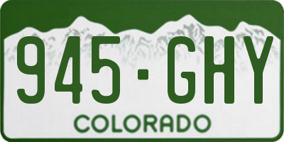 CO license plate 945GHY