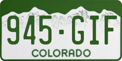 CO license plate 945GIF