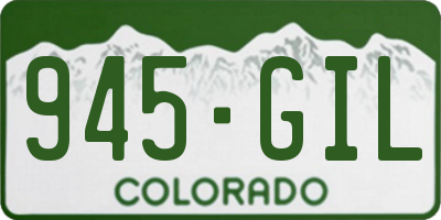 CO license plate 945GIL