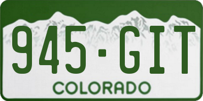 CO license plate 945GIT