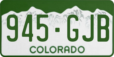 CO license plate 945GJB