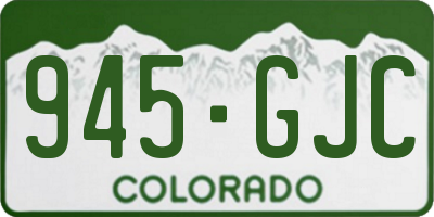 CO license plate 945GJC