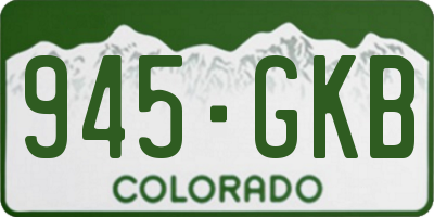 CO license plate 945GKB