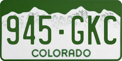 CO license plate 945GKC