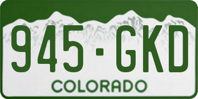 CO license plate 945GKD