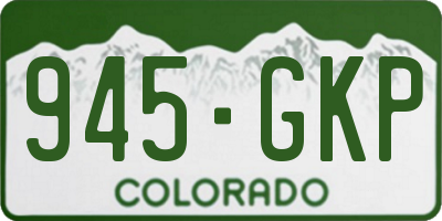 CO license plate 945GKP