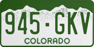CO license plate 945GKV